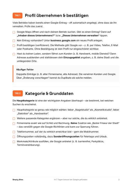 Leseprobe Seite 3: Profil übernehmen und Grunddaten